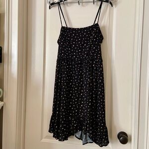 NWT Forever 21 Black Floral Ruffle Hem Dress